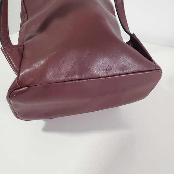 GUESS Quilted Burgundy Mini Backpack - Picture 6 of 14